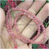 Autres perles 4-10 mm Quartz cerise naturel 15 quartz bricolage rose rond pour bijourie fabriquant un collier de bracelet pour femmes dhxj8 dhxj8