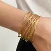 Strand Light Luxury And Fashionable Bracelets Minimalist Personalized Multi-layer Hollowed Out Open Arms Small Luxurious