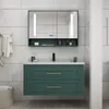 Bathroom Sink Faucets Solid Wood Cabinet Combination Washbasin Minimalist Washstand Wall Cupboard Smart Mirror