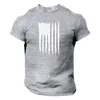 Camisetas para hombres Camiseta de manga larga Hombres Summer EE. UU. LOGO DE LA FACTORIA Casual Fitness 3d impreso