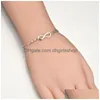 Corrente garotas de pulseira ajustável pulseira de pulseira para mulheres bar rosa ouro lasca jóias de jóias entrega de gotas de entrega dhuxe