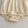 Robes de fille manches bouffantes bébé fille robe vêtements vêtements pour enfants enfants solide Beige été décontracté doux coton robe