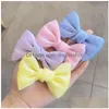 Clip per capelli barrette coreana dolce corpi di fili di colore solido per bambini boutique farpins fatti a mano per copricapi per copricapo per capelli accessori dhshd