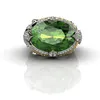 Anneaux Bijoux de mode vintage 925 Sterling Sier Green Emerald Gemstones Oval Cut Cz Party Women Engagement Band Sirène Ring Gift Dro Dhimp