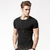 Men's T Shirts 2023 Style Men Shirt Tops V Neck Short Sleeve Tees Fashion Fitness T-shirt For Male Clothing B0891