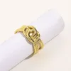 Luxury smyckesdesigner ringer kvinnor älskar ring bröllopsmaterial 18k guldpläterad rostfritt stål ring fin finger aldrig blekna smycken gåva