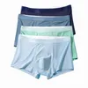 Underpants 4pcslot Men Boxers Mid Elastic Elastic Leadless Silk Tend Panties Man Plus Size Solid Boxer Boxer 230817