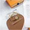 Chaîne de marque classique Bracelet Gold Fritillary Love Bijoux Romantique Design en acier inoxydable Gift avec goutte
