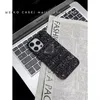 電話ケースiPhoneのテレオスコピックカバー14 Pro 13 12 Pro Luxury Designer Metal Phone Caseベルトパターントライアングルケースカバーマルチコール