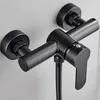 Kitchen Faucets High Quality Practical Shower Faucet Mixer Valve 1 X 304 Stainless Steel Black G1/2in Lifting Type Wall-Mounted