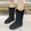 Boots Winter Women Boots Platform Shoes Keep Warm Mid-Calf Snow Boots Ladies Lace-up Comfortable Quality Waterproof Chaussures Femme T230817