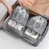 Sacos de armazenamento 5pcs Sapatos Bolsa Organizador de armário não tecido Classificado de roupas de bolso à prova d'água portátil Pendurado 230817