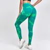 Leggings da donna Lightning marmo scrunch cucchiaino leggings for women ginn ginnase tintura tintura senza cucitura a colori da allenamento da palestra yoga 230816