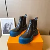 Tasarımcı Ruby Düz ayak bileği bot Sonbahar Kış Kış Kadın Boot Boot Toe Toe Cacao Kahverengi Kahverengi Botlar Çiçek Bicolor Dantonlar Yakut Ranger Boyutu 35-41