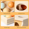 Sports Toys Montessori Coin Ball 2in1 Drop Box Object Permanence Girl boy Gift for Baby 612 Month Educational Wooden Toy 230816