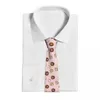 Yay Ties Pembe Donuts Kazılar Erkekler Moda Polyester 8 cm genişliğinde sevimli boyun kravat Erkekler için Takas Aksesuarları Gravatas cosplay sahne