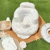 Badewannen Sitzplätze Kinder tragbarer Schwimmbad Baby aufblasbarer Sofa Stuhl Cartoon Bärenblumenstuhl Reisevergnügen Schwimmbad Spielzeug Badewanne Z230818