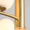 Kronleuchter Moderne G9 -Glühbirnen Anhänger Lichter weiß Glasfoyer Schlafzimmer Esszimmer Hanging Lampe Draht verstellbares Gold Black Metal Home Deco