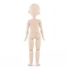 Dockor Adollya 16 BJD DOLL BODY 30CM 22 Rörliga leder Toys For Girl Ball Foged Swivel White Skin Naked Girls 230816