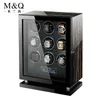 Смотреть Winders Mechanical Automatic Watch Winder Luxury Finger -Отпечатка отпечатка пальцев Wood Watch Safe Box Touch Control и интерьерные часы для подсветки 230816