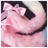 Anal Toys Fox Tail Bow Metal Butt Anal Plug Cute Bow-Knot Soft Cat Ears pannband Erotiska cosplay Tillbehör Vuxna sexleksaker för par HKD230816