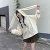 Damen Hoodies Harajuku Kawaii Sweatshirt Frau Y2K Goth Jacket Zip Up Hoodie Ohrs Tops Herbst Winter weiche Baumwoll -Sweatshirts für
