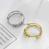 Band Rings Skyrim Stainless Steel Rotate Beads Anxiety Rings Adjustable Stress Relief Fidget Rings For Women Men 2022 Fashion Jewelry Gift J230817