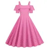 Casual Dresses Women's Suspender Ruffled Short Sleeved Large Swing Polka Dot Printed Retro Dress