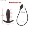 Anal Toys Inflatable Pump Anal Plug Silicone Super Big Butt Plug Dildo Prostate Massager Anus Extender Dilatador Sexules Toy for Women Man HKD230816