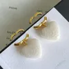 20 Styles Designer Copper Material Charm Stud Gold Sier Geplaatste merkbrief Crystal Earring Ear Loop Drop Fashion Wedding Sieraden Gift