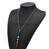 Colares pendentes 7 contas de chakra colar de pedra feminino yoga curancmaxi chakra chanking bracelete bijoux femme jewelry Conjunto de jóias j230817