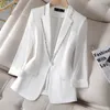 Costumes pour femmes Blazers Blazer Diamondendencusted Summer Scream Veste Suit White Falle Fashion Thin 4xl 230817