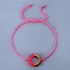 Charm Bracelets Yizizai 다채로운 나무 수지 직조 로프 끈 팔찌 우정 우정의 우선 순환 수제 해변 보석 선물