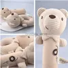 Newborn Baby Rattles Rabbit Bear Grab Ability Training Toys Infant Stroller Bed Hanging Bell Plush Dolls HKD230817