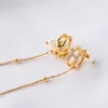 Backs Earrings Wireless Earphone Anti Loss Chain Integrated Ear Clip Copper Plated Pearl Without Hole And Bone