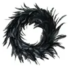 Other Event Party Supplies Halloween Feather Wreath Simulation Black Feather Wreath Home Decor Wall Hanging Party Halloween Christmas Wall Door Decor 230816