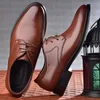 Dress Shoes Plus Size Man schoenen formele zwarte leerschoenen voor mannen veter oxfords voor mannelijk huwelijksfeestkantoor Business Casual Shoe Men 230816