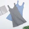 Robes grande taille pour femmes drapé décontracté L jupe de sport tennis nu badminton une pièce doublure respirante coussin de poitrine anti-exposition joggeurs en cours d'exécution