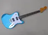 Guitare électrique bleu à la main gauche avec micros de humbuckers en palissandre de manche personnalisable personnalisable