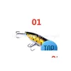 Baits Lures 1 Pcs Hard Fishing Bait 11G 7.3Cm Sinking Vibrating Rattan Hook Wiggler Deep Diving Marine Artificial Plastic Drop Deliv Dhxxv