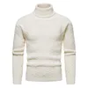 Męskie swetry dzianinowe golf moda moda Slim Sweater Men 8502