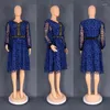 Ethnische Kleidung afrikanische Kleider für Frauen 2023 Sommer Mode Langarm V-Ausschnitt Drucken Lace Party Kleider Dashiki Kleidung L-3xl