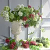 Decorative Flowers Wreaths 67cm Artificial Hydrangea Flowers 3Heads Silk Fake Flowers Luxury Real Touch Flower Home Wedding Party Decoration Hortensia HKD230818