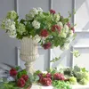 Dekorative Blumen Kränze 67 cm künstliche Hortensie Blumen 3heads Seidene Fälschblumen Luxus Wirkliche Berührung Blume Home Hochzeitsfeier Dekoration Hortensia HKD230818