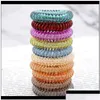 Hair Rubber Bands Candy Color Telephone Wire Cord Tie Girls Kids Elastic Band Ring Women Rope Bracelet Stretchy Scrunchy 7Jgiq Hdb3K D Dhnif