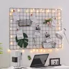 Novelty Items Home Wall Decoration DIY Art Iron Grid Decor P Postcards Storage Display Rack Holder Shelf Organizer 230816