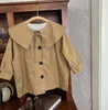 Jackets 2023 Chegada meninas Coat algodão Autumn Moda de manga completa Casacos de 2-8 anos KK384