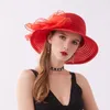 Chapeaux à bord large 2023 Basin Hat Bow Mesh Sun Shade's Women's Summer Sorting Protection Cool