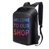 Школьные сумки est LED Рюкзак 30 Водонепроницаемая версия Wi-Fi Смарт-экран Динамическая реклама с управлением мобильным телефоном Сумка для ноутбука 230817