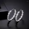 Dangle Earrings EYER Luxury Disco Ball Design Cubic Zirconia Statement Hoop For Women Wedding Fashion Jewelry Accessories 2023